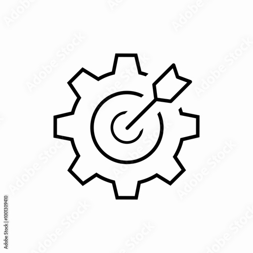 goal setting icon sign vector