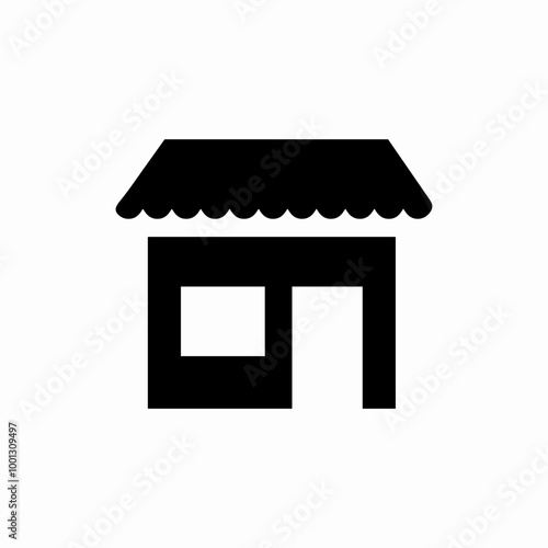 kiosk shop icon sign vector