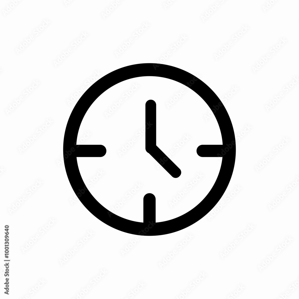 round clock for the wall icon sign vector round clock for the wall icon sign vector