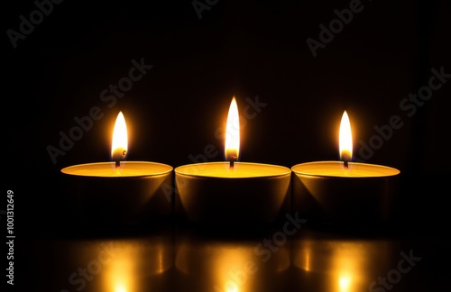 Wallpaper Mural burning candles on a black background Torontodigital.ca