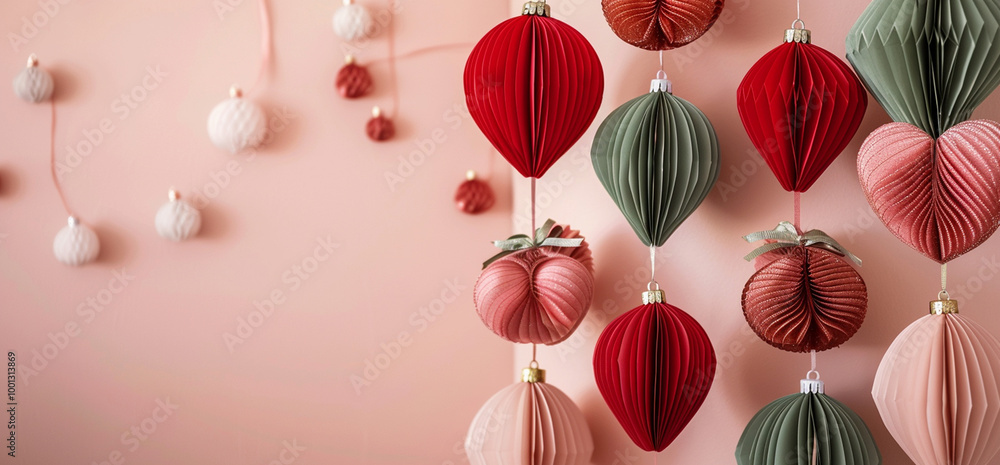 Fototapeta premium Merry Christmas.Christmas stars handmade light beige background.Monochrome,Christmas background,holiday card.DIY christmas flat lay copy space.Christmas zero waste, paper, eco postcard