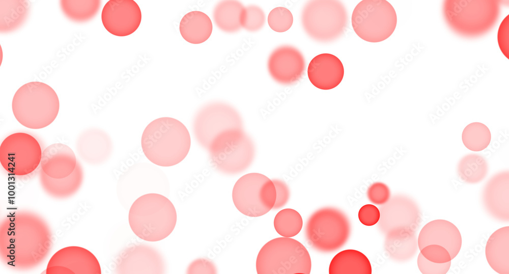 Red confetti circles on a transparent background Red confetti circles on a transparent background