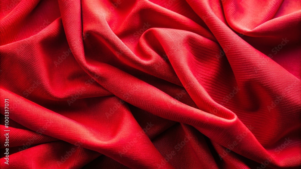 Vibrant red fabric with subtle texture and folds, providing a bold, eye-catching background for product photography, Vibrant red fabric with subtle texture and folds, providing a bold, eye-catching background for product photography,