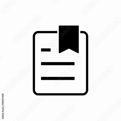 bookmark for book icon sign vector