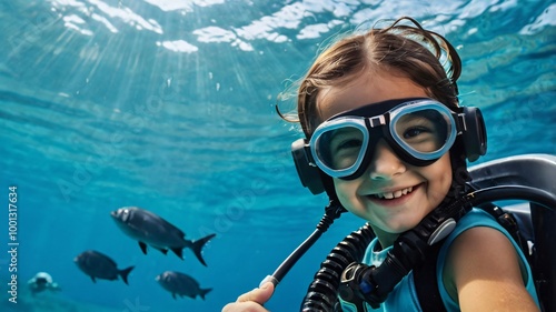 cute little scuba diver