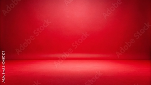 Vibrant red studio background with subtle texture and soft gradient, ideal for fashion, beauty, and still-life