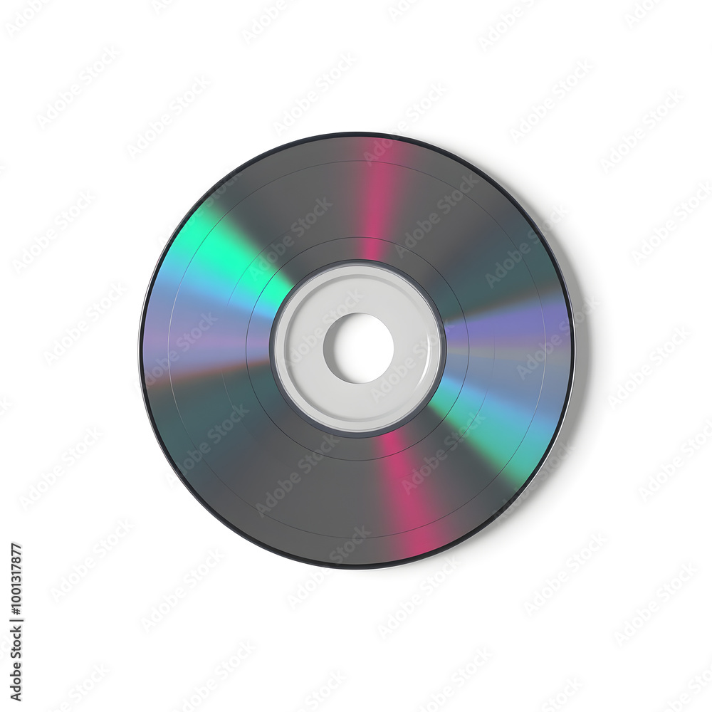 3d icon cd record on white background. Generative AI 3d icon cd record on white background. Generative AI