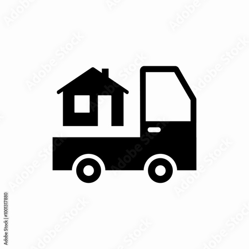 moving truck icon sign vector