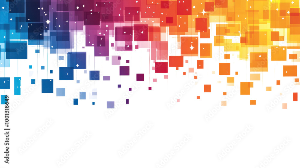 Colorful Abstract Square Pattern Background Colorful Abstract Square Pattern Background