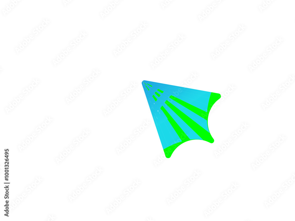 Naklejka premium Illustration vector graphic of waiting pointer click icon Cursor Logo Draw an arrow block shape with a rounded flare tip Black Simple flat icon vector image Transparent white background.