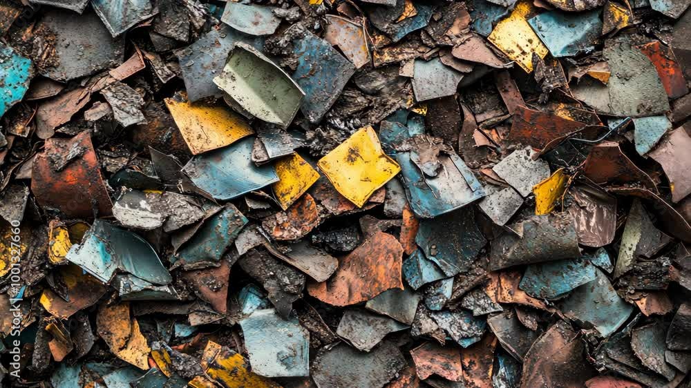 A close-up of scrap metal in a junkyard A close-up of scrap metal in a junkyard