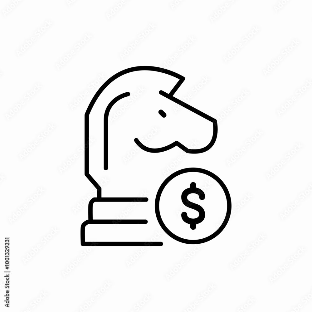 strategy special lineal icon sign vector strategy special lineal icon sign vector