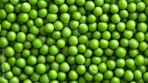 Organic green peas, white isolate background