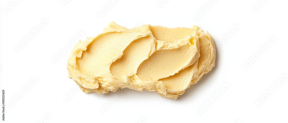 Cheese spread on solid white background, single object Cheese spread on solid white background, single object