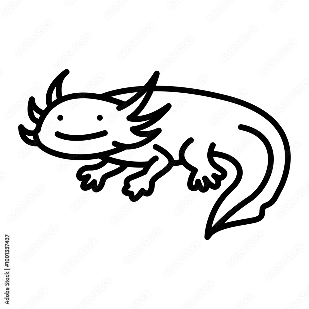 Axolotl outline icon Axolotl outline icon