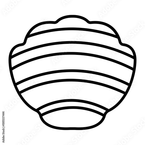 Clam outline icon
