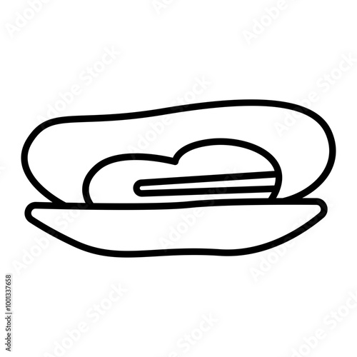 Mussel outline icon