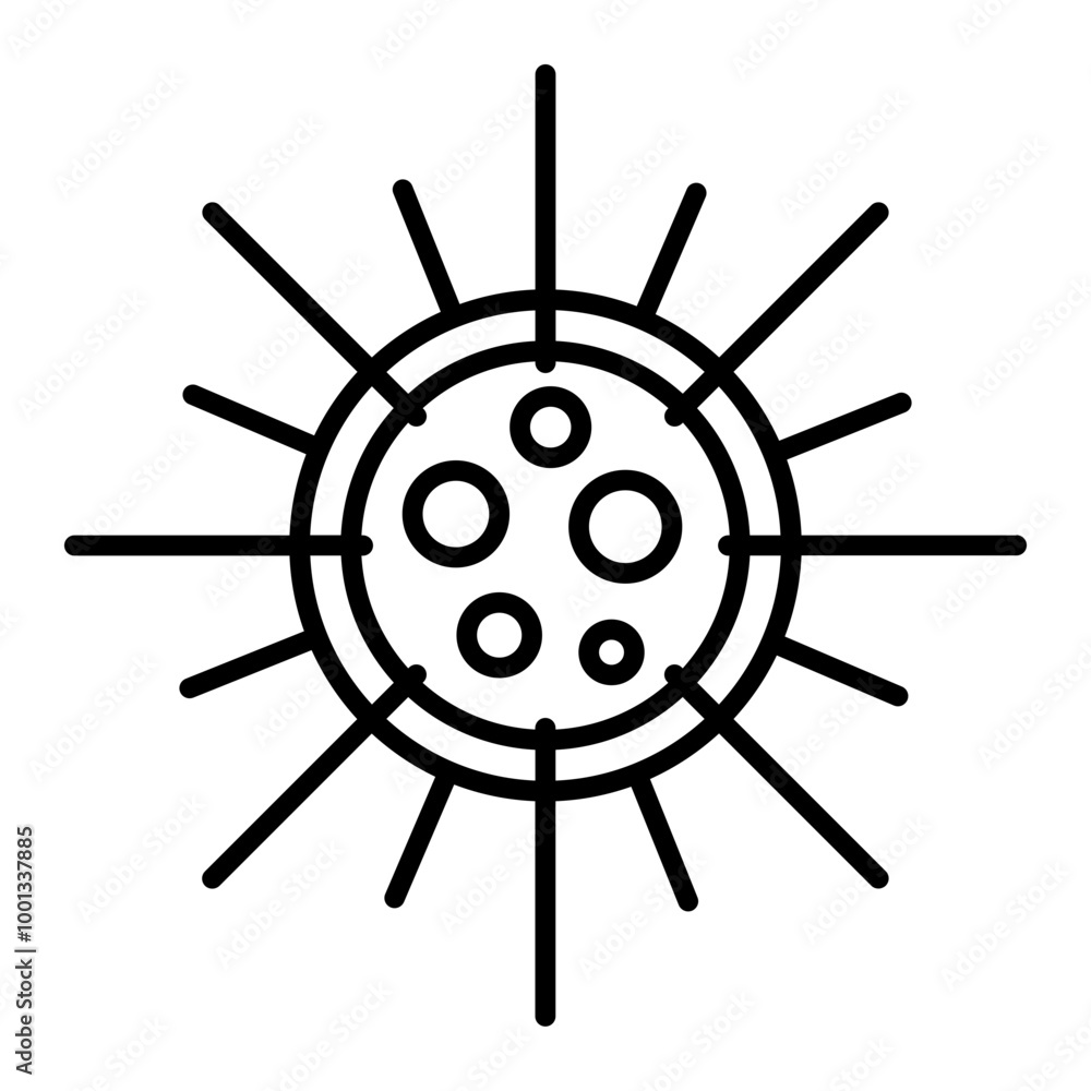 Sea urchin outline icon