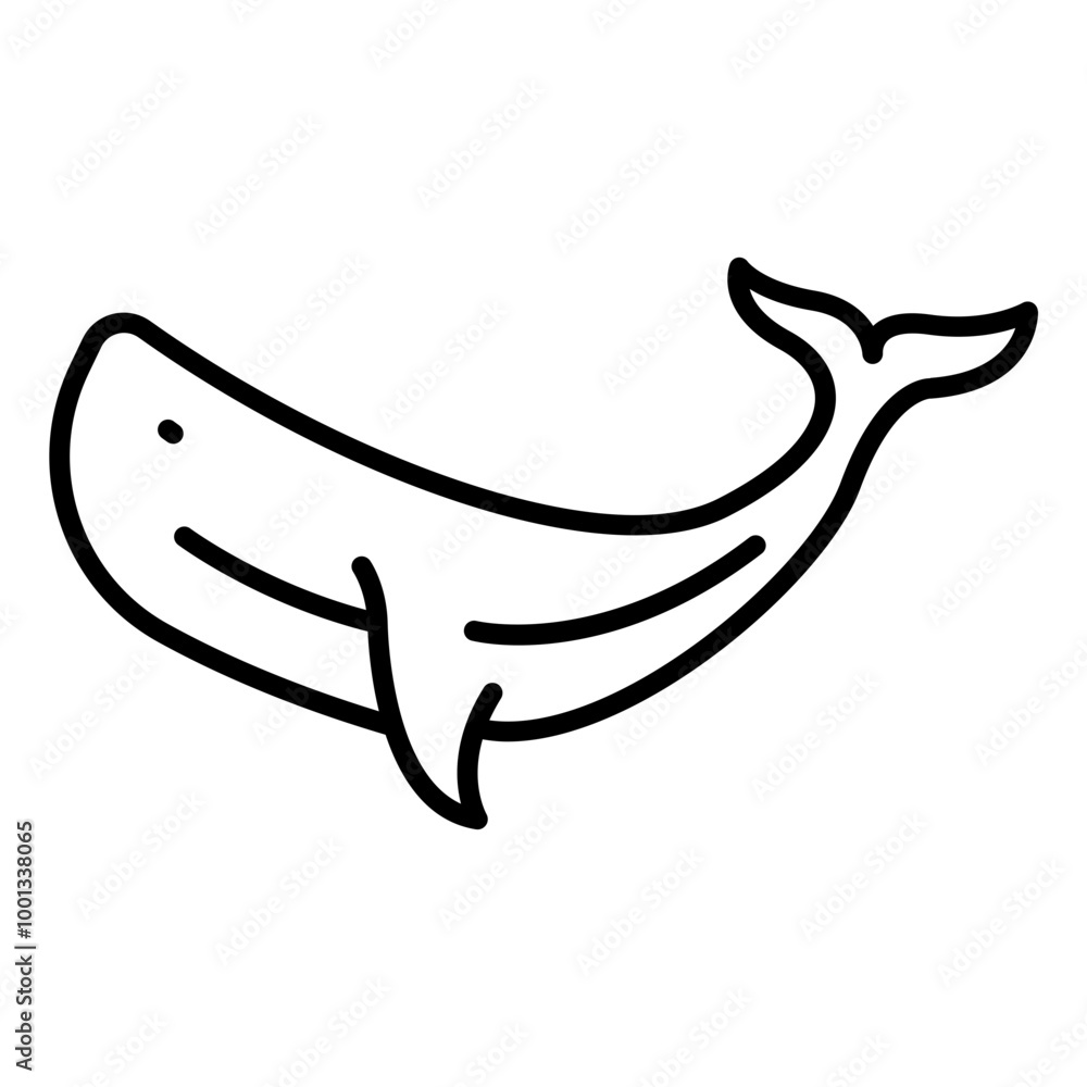 Whale outline icon Whale outline icon