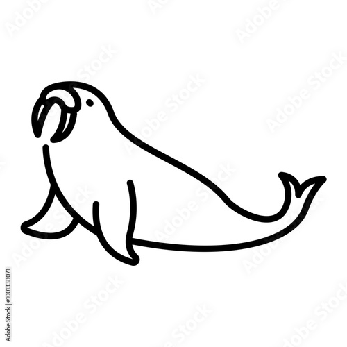 Walrus outline icon
