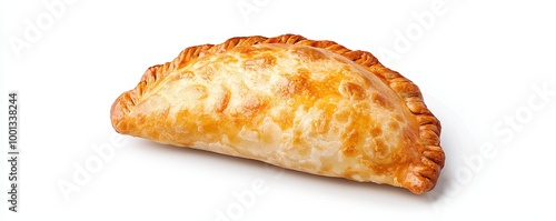 Empanada on solid white background, single object