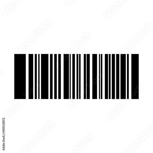 Simple barcode isolated on white background. 