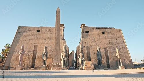 Luxor Temple in Luxor, ancient Thebes, Egypt. Luxor Temple is a large Ancient Egyptian temple complex located on the east bank of the Nile River photo