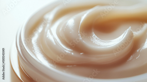 Close-Up of Creamy Cosmetic Moisturizer with Soft Texture