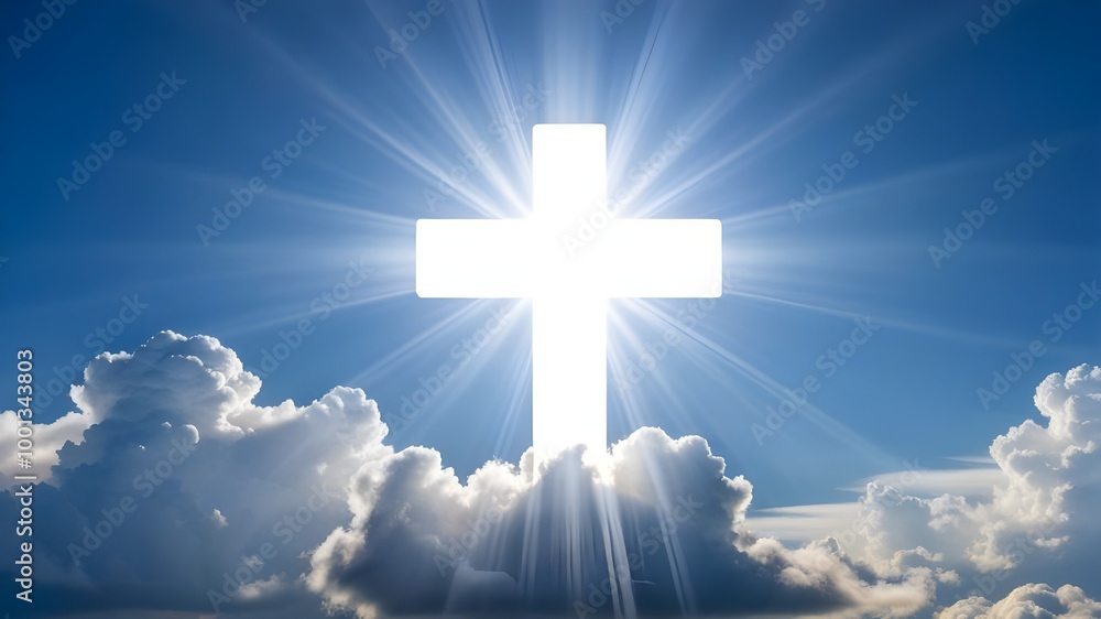 A cross with cloud A cross with cloud