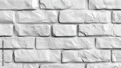 Seamless white brick texture for game backgrounds or design assets