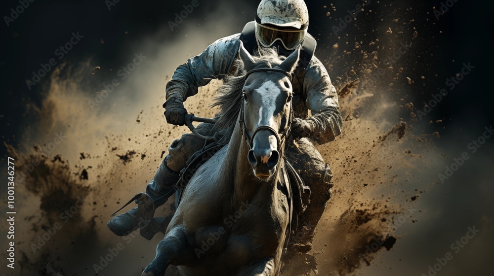 Horse riding sport with horses and dirt. Horse riding sport with horses and dirt.
