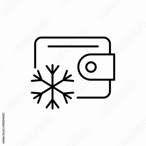 cold wallet icon sign vector