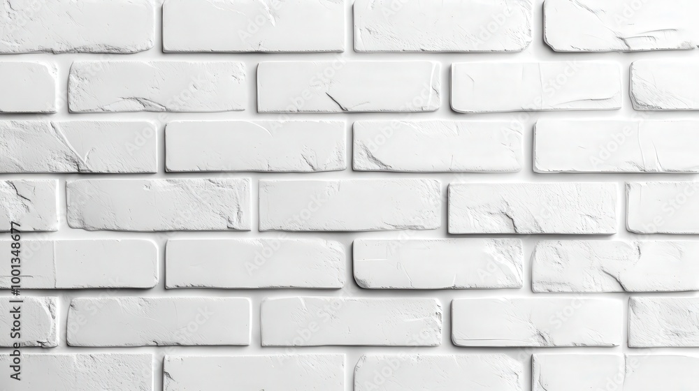 Classic white brick wall texture with detailed shadowing and highlights Classic white brick wall texture with detailed shadowing and highlights
