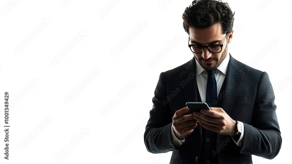 Business Director in Suit Using Smartphone Business Director in Suit Using Smartphone