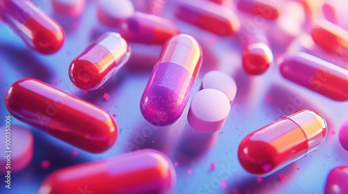 Vibrant Collection of Capsules and Pills: A Glimpse into Modern Medicine and Pharmaceutical Innovation