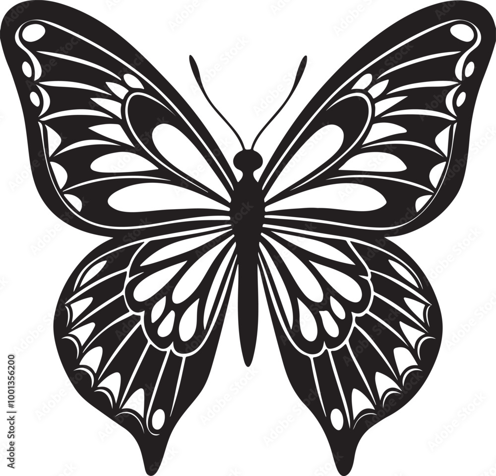 Butterfly Silhouettes Illustration. butterflies are perfect for designs Butterfly Silhouettes Illustration. butterflies are perfect for designs