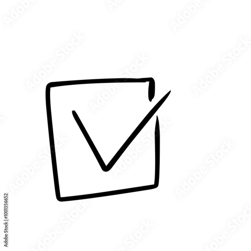 Free Download Check Mark Doodle Element  - GFXLoad