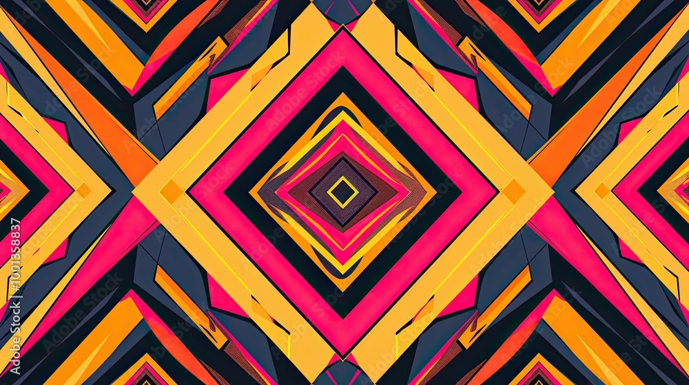 Wallpaper with diamond shapes radiant colors and intricate comic-style accents Wallpaper with diamond shapes radiant colors and intricate comic-style accents