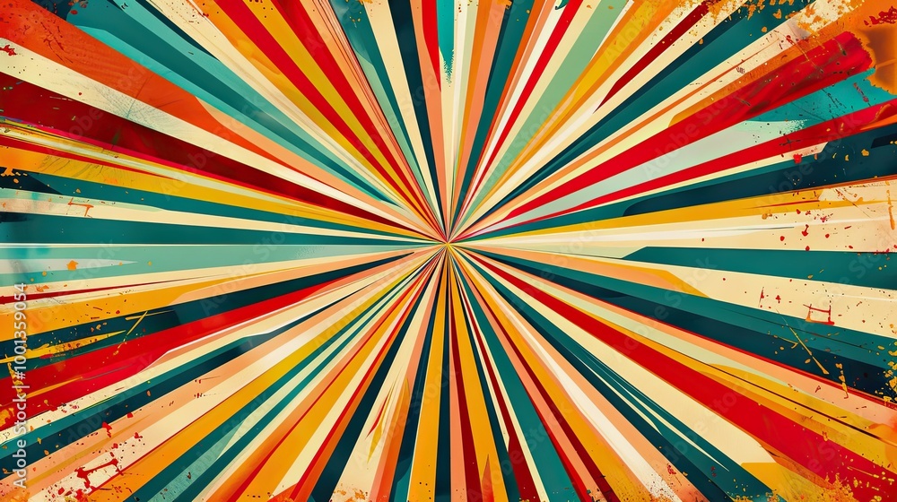 Wallpaper with radiant starburst patterns bold colors and comic-style detailing Wallpaper with radiant starburst patterns bold colors and comic-style detailing