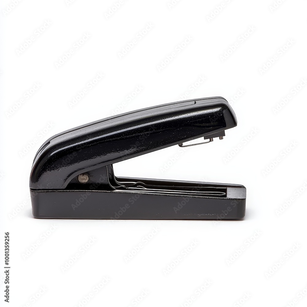 A black stapler on solid white background, single object A black stapler on solid white background, single object