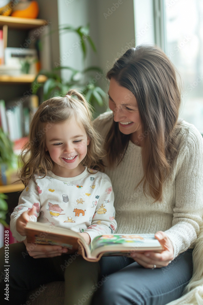 Child Happily Reading Book Child Happily Reading Book