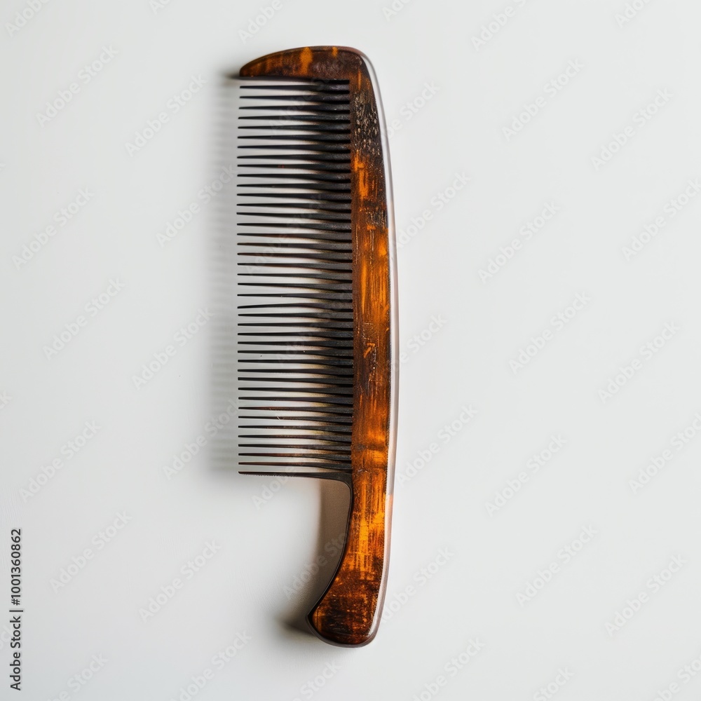 Photograph of a comb, fine-toothed, isolated on a white background Photograph of a comb, fine-toothed, isolated on a white background