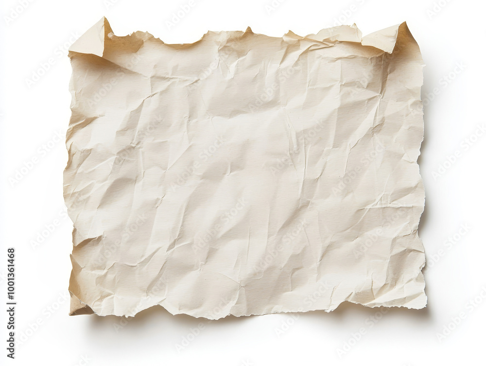 A completed test paper with marks on solid white background, single object A completed test paper with marks on solid white background, single object