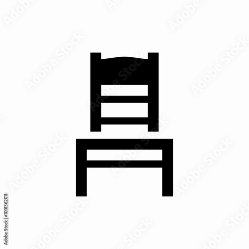 kitchen chair icon sign vector