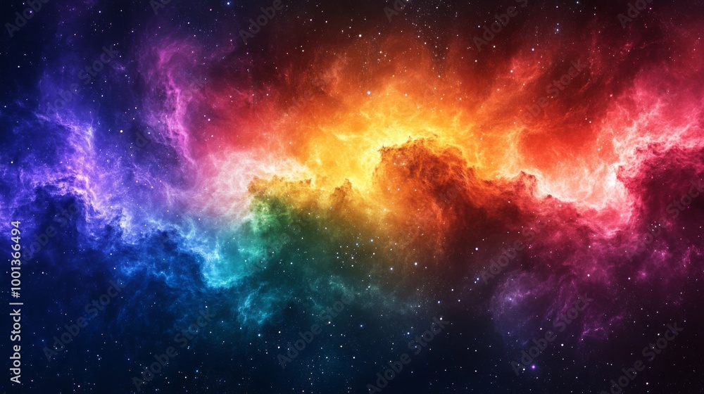Fototapeta premium Colorful Nebula and Starry Space Background