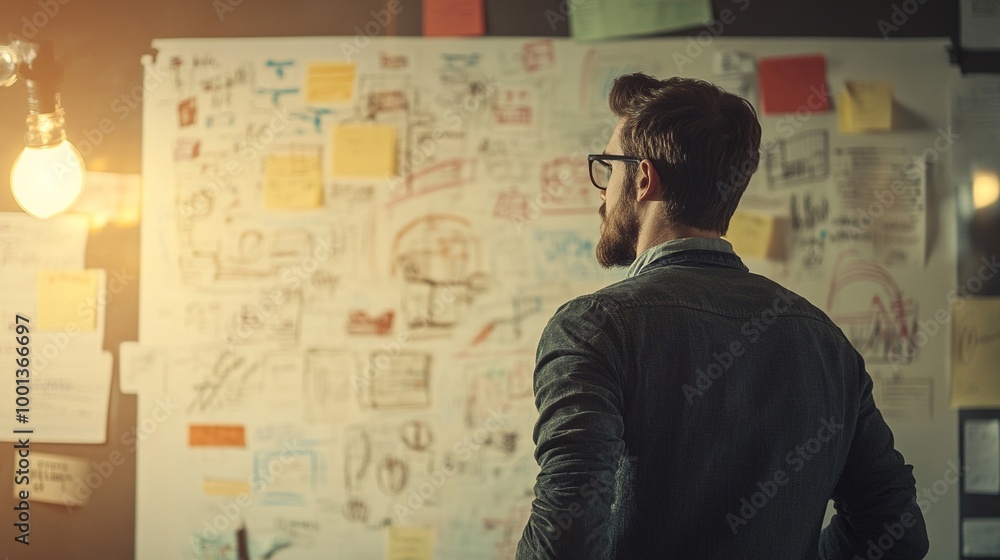 Businessman Brainstorming Ideas on Project Plans Businessman Brainstorming Ideas on Project Plans
