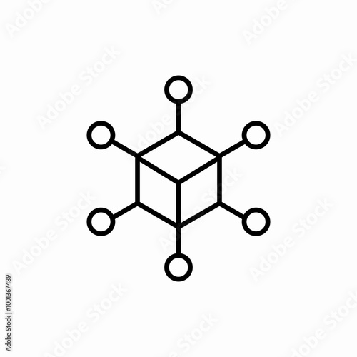 blockchain analysis icon sign vector