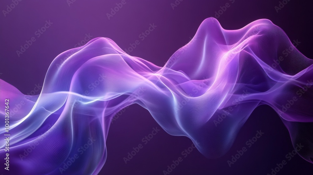 Abstract Wavy Purple and Blue Light Waves Abstract Wavy Purple and Blue Light Waves