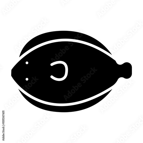 Sole fish black icon