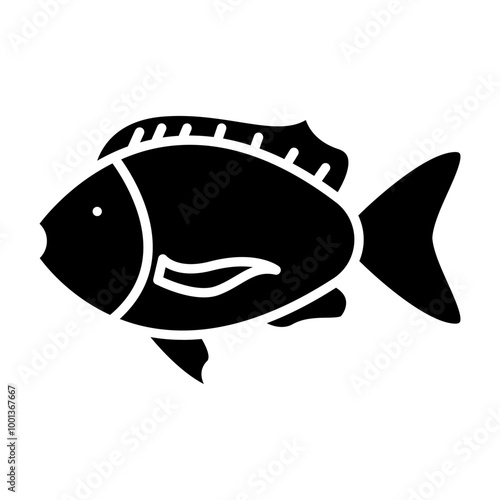 Tilapia black icon